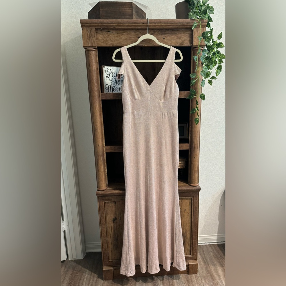 Rose Gold Calvin Klein Formal Dress